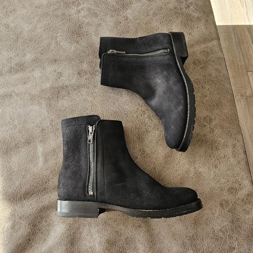 Frye Natalie Double Zip Leather Boots Size 6